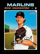 2020 Topps Heritage High Number #655 Drew Steckenrider Miami Marlins