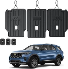 Kick Mats for 2020-2024 2025 Ford Explorer 7 Seats Bench Seat SUV Car Mat... 
