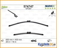 Wischblatt Silencio Flat Blade Set Valeo 574747 FüR Peugeot