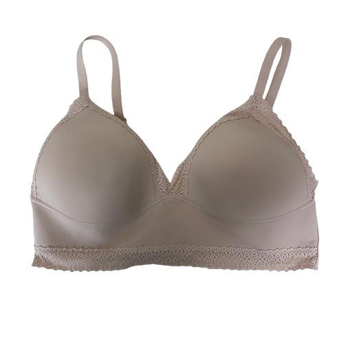 Maidenform M Recycled Lace Trim Triangle Bralette Large Pale Pink DM2322