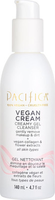 Vegan Collagen Cream Gel Facial Cleanser - Daily Foaming Face Wash & Makeup Remo