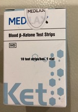 Blood Ketone Test Strips NEW BOX of 10 exp 10/2026 FAST SHIP