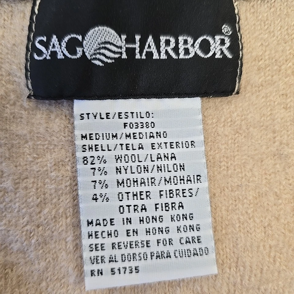 VTG Sag Harbor Womens Sweater Vest M Wool Mohair Floral Embroidered Cottagecore - Image 4 of 4