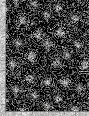 Glowing Spiderwebs-Timeless Treasures-BTY-Glow in The Dark