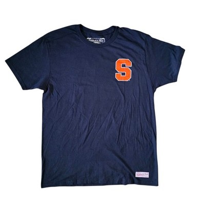 NWT Mitchell & Ness Syracuse University NCAA Emblem Yankee Stadium T-Shirt Large
