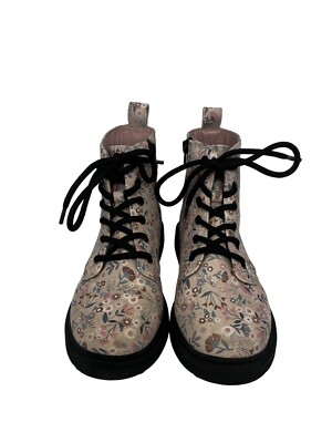 Girls Cute Floral Printed Boots #2484