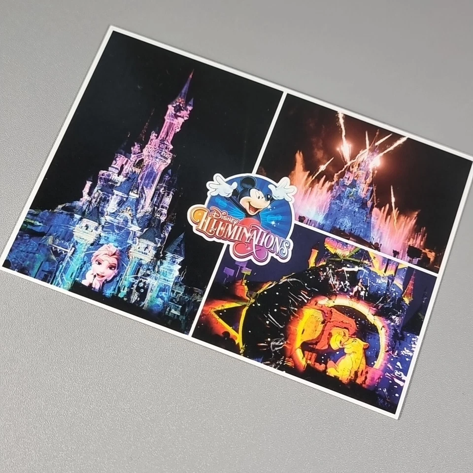 Postcard Disneyland Paris Iluminations Fireworks Art Work  Discontinued Design - Image 4 of 4