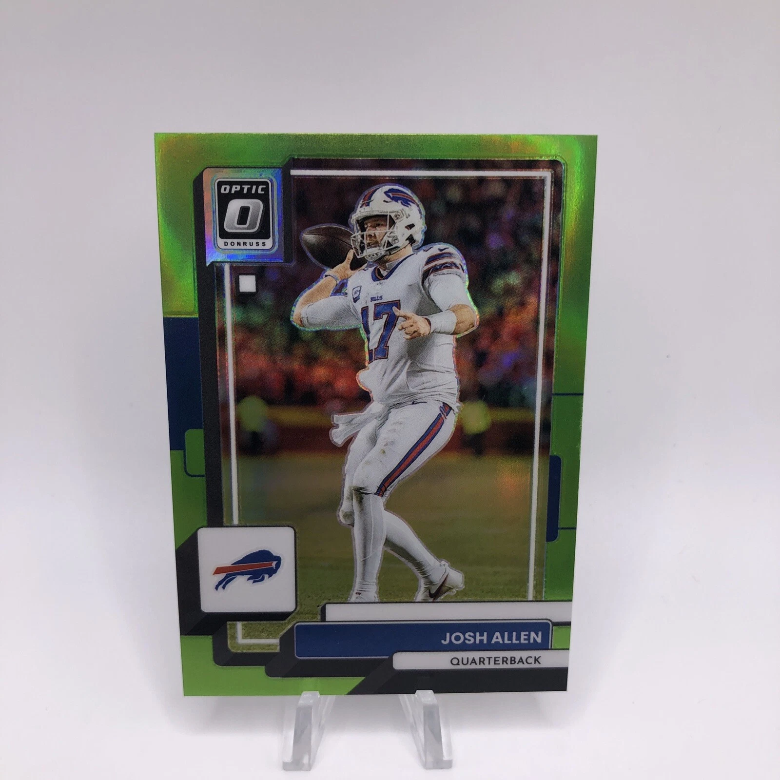 Josh Allen 2022 Donruss Optic #20 Lime Green Prizm /35