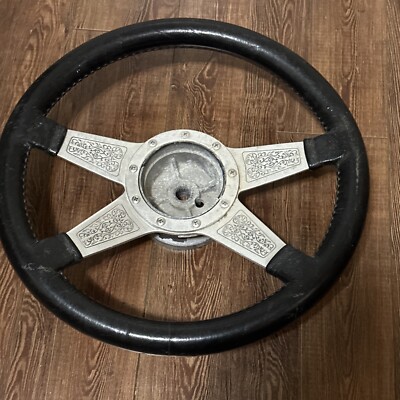 Vintage Moto Lita STYLE Tooled Gunsmith Engraved Steering