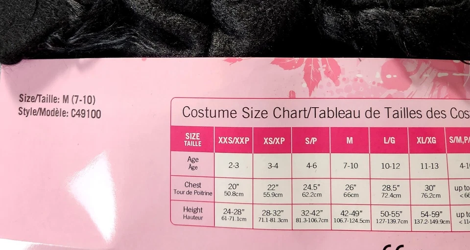 Acogedor Disfraz Murciélago Encantado Niño Talla M (7-10) Negro Vellón Vestido Pierna Avenida Nuevo Foto 3 de 4