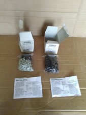 100x Each Nylon Nuts And Bolts White & Black, F110 F112 Reg plate Bolts & Screws