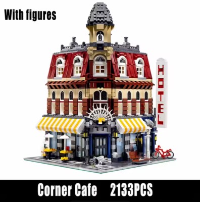 MOC 2133PCS Block Set Creator Expert Modular Buildings Corner Cafe