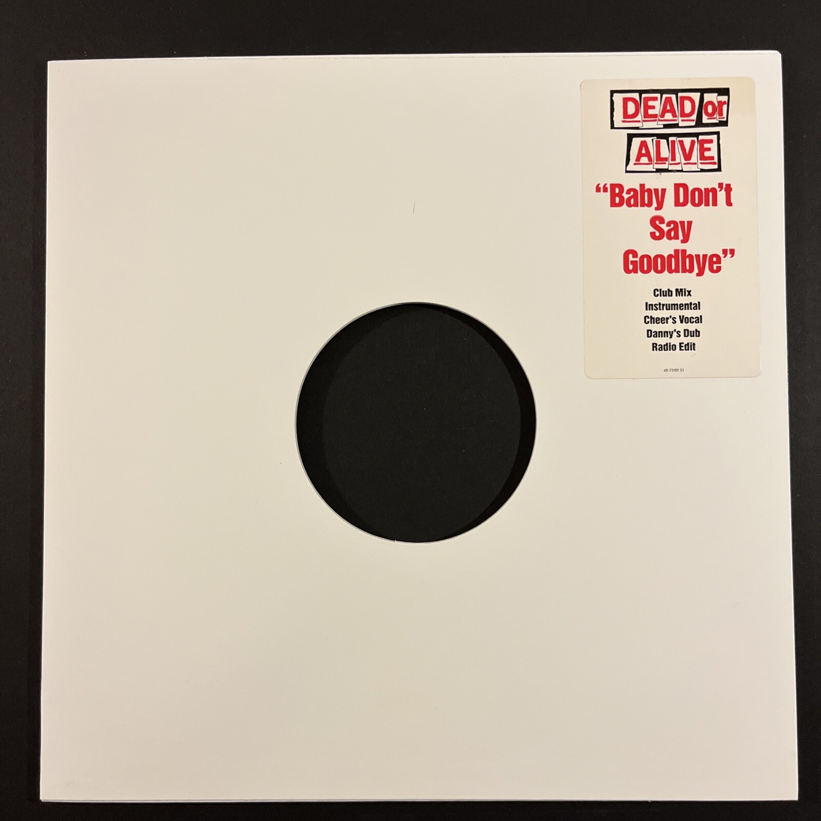 Dead Or Alive - Baby Don't Say Goodbye 1989 49-73101 US 12