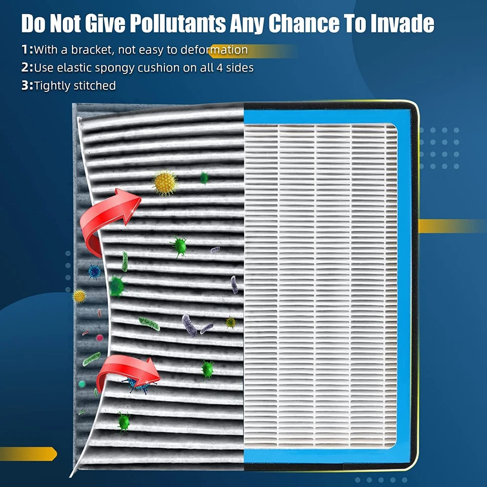 Воздушный фильтр салона HEPA для 2011-2015 Kia Optima 12-18 Hyundai Azera CF11819 - Изображение 4 из 4