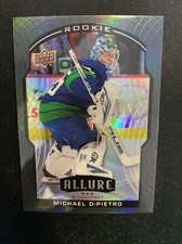 20-21 UD Allure Hockey Rookie Black Rainbow Parallel 93 Michael DiPietro