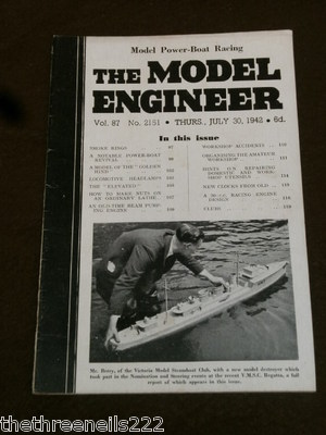 MODEL ENGINEER # 2151 - MODEL POWER BOAT RACING - JULY 30 1942