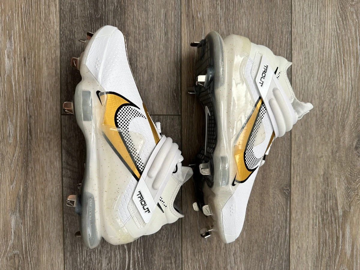 Nike Force Zoom Trout 7 Pro White Metallic Gold for Sale