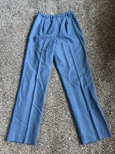 Pendleton 100 Virgin Wool Vintage Blue Pleated Dress Slacks Size 8 Grandmacore