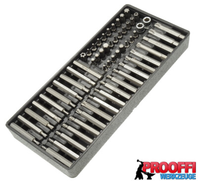 60 tlg. Torx Vielzahn 6-Kant Stecknuss Schraubendreher Steckschlüssel Bits Nuss