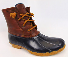 Sperry SP-Saltwater Navy Duck Boots Youth Girls Size 4.0 Waterproof, 2273
