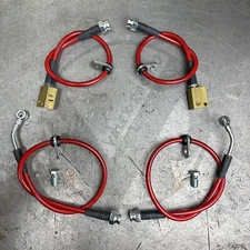 Stainless Steel Front & Rear Brake Lines for 17-20 Honda Civic Type-R FK8 (Red)