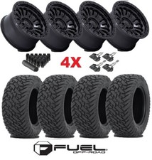 20 Black Fuel Wheel Tire 35 12.50 Mt Mt 2500 3500 Ram F-250 F-350 New Package