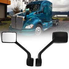 Pair Hood Mirror for Kenworth T680 Peterbilt 579 Peterbilt 587 Mirror Replace...
