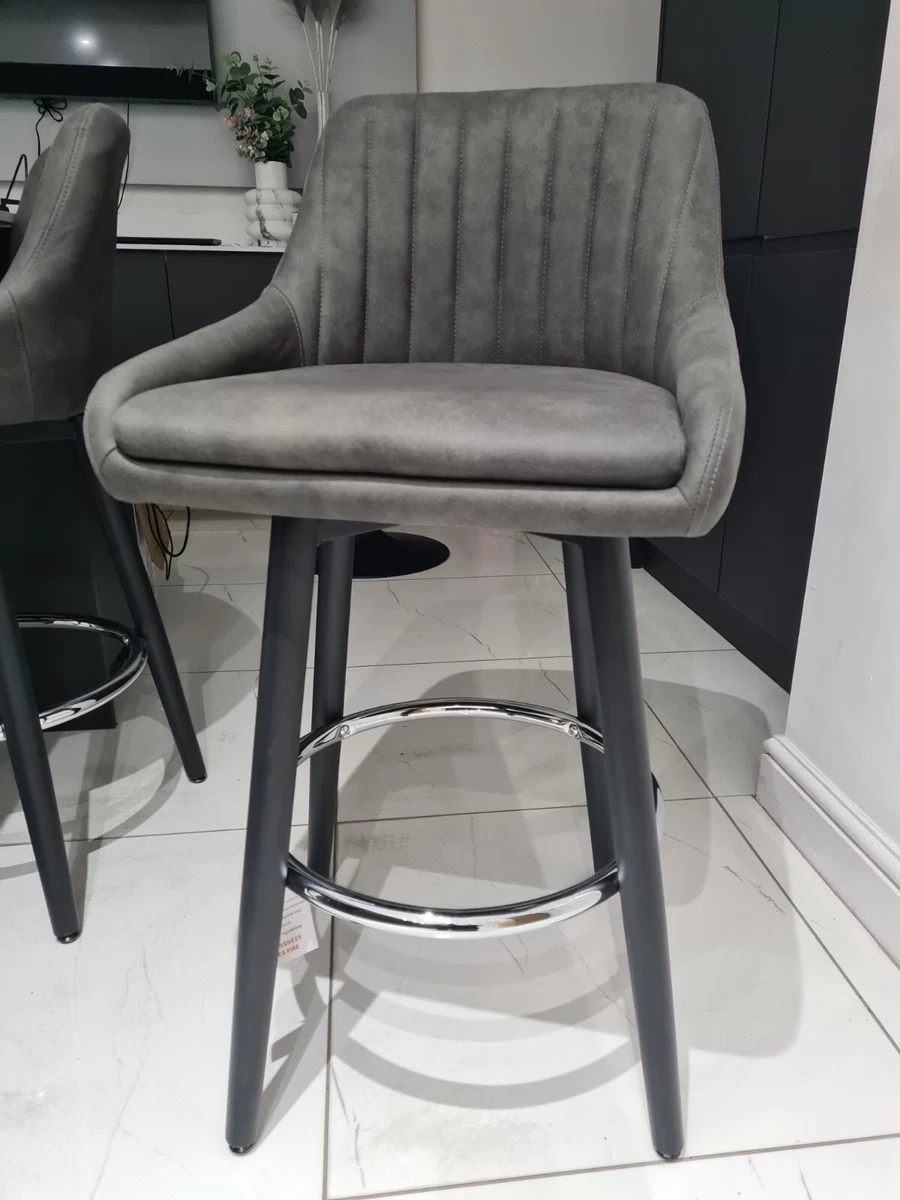 Bar Stools Hamilton Charcoal x4 Atlantic Shopping eBay