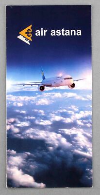 AIR ASTANA AIRLINE PROSPEKT ROUTENKARTE FLOTTE BOEING 737 757 F50 BUSINESS CLASS