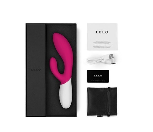 LELO INA WAVE 2 RABBIT VIBRATOR (CERISE) ⭐️NEW IN BOX⭐️ - Picture 4 of 7