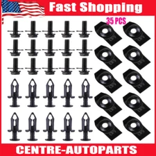 35pcs Engine Under Cover Splash Shield Guard Body Bolt U-nut Clips Fastener USA