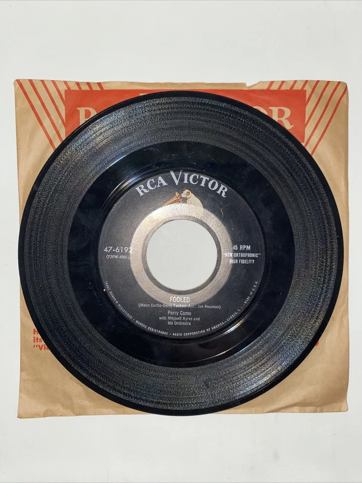 78 RPM Perry Como Tina Marie EX+++ Pop Crooner Fooled 47-6192 Foto 3 de 4