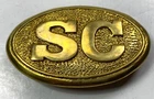 CIVIL WAR CS CONFEDERATE SOUTH CAROLINA NC EM FIELD BELT OVAL LEAD FILLED BUCKLE