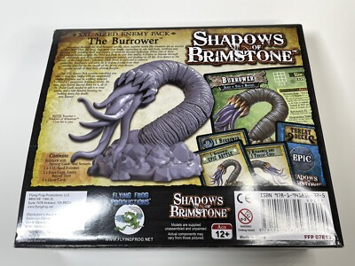 Adventure Mission Pack 12 Shadows Of Brimstone: Burrower XXL Enemy Pack - Massive Worm Creature With Mission & Cards Sci-fi Wild West Game Monster