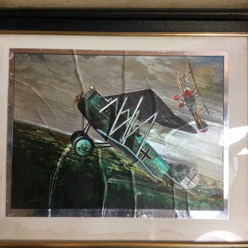 8)Fokker ,Aveo,Breguet,Hannover,8x10 Framed Foil War Planes Pictures 1916-1918 - Picture 14 of 17