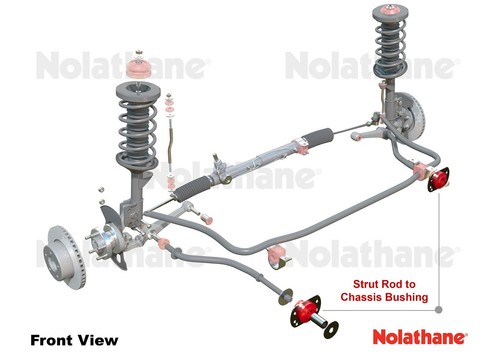 NOLATHANE front strut rod to chassis bushing kit for MITSUBISHI TRITON 1986-1996 - Picture 2 of 3