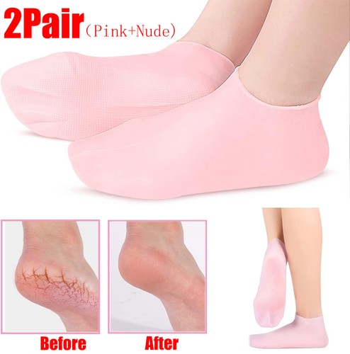 2 Pairs Women Foot Spa Pedicure Silicone Socks ,for Dry Cracked Feet Women - 第 1/14 張圖片