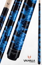 Viking Valhalla VA211 Pool Cue  Blue Marble 58" 2-Piece Billiard Stick w/Warranty