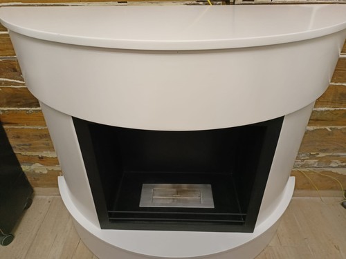 Camino a bioetanolo in legno bianco con bruciatore - Foto 2 di 8