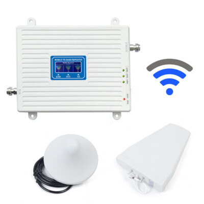 Cell Phone Signal Booster 900/1800/2100MHz 2G/3G/4G Tri Band Amplifier Repeater