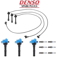 DENSO Platinum TT Spark Plug + High Energy Ignition Coil Wire For Toyota 3.4L V6