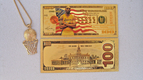 4pcs LB Basketball Gold Banknote Basketball Sport Collectible Cards - Foto 8