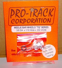 NEW "HO SCALE" DRAG TIRES, FRONT WEELIE BAR WHEELS TQ SERIES 208