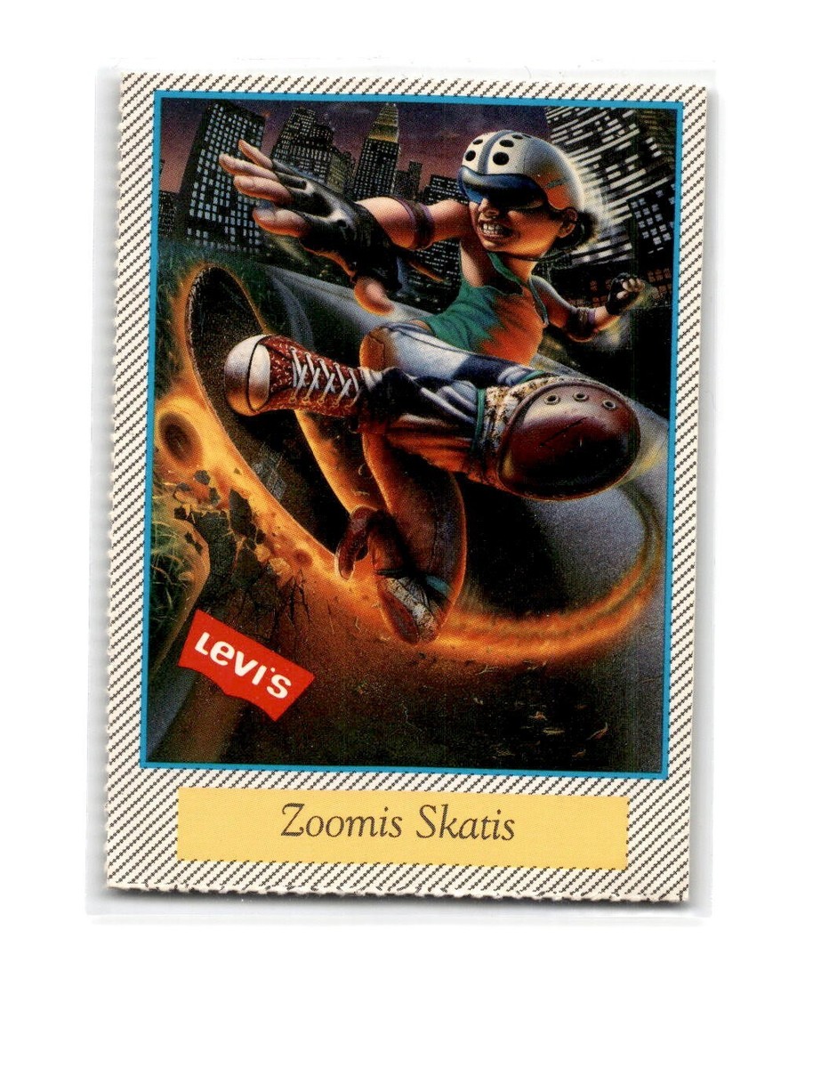 1989 Levis Wild Creatures Zoomis Skatis First Year Card RARE | eBay