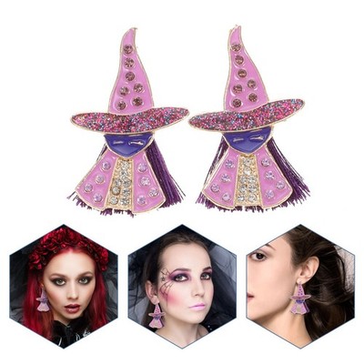 1 Paar Halloween Witch Dangle Ohrringe Lustige Drop Ohrringe Halloween Schmuck