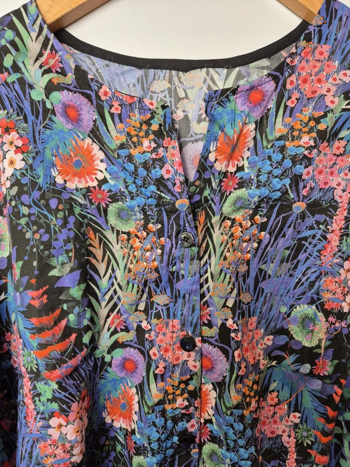 Camisa Liberty of London 'Tresco' Tana Lawn Estampado Floral Tela Algodón Talla 18 Foto 2 de 4