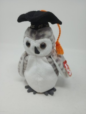 Vintage 1999 ty Beanie Baby Original Wiser Class of '99 Owl Plush 