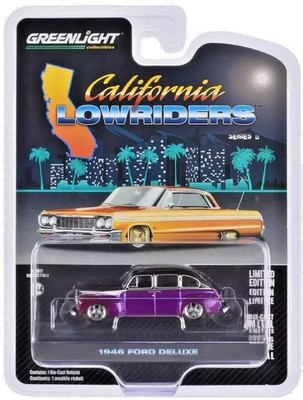 1946 Ford DeLuxe  Purple/Black  Lowrider **** Greenlight Lowriders 1:64