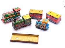 Small Bundle of Vintage Tin Plate Litho Clockwork Trains