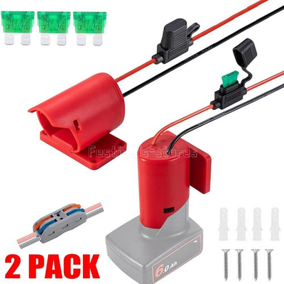 #ad 2 Pack DIY Power Wheels Adapter Compatible With Milwaukee M12 12V Battery Dock $18.99